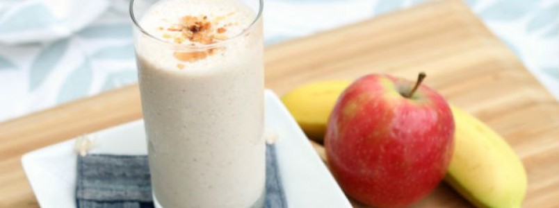 Suco de maça e aveia shake para tomar sempre