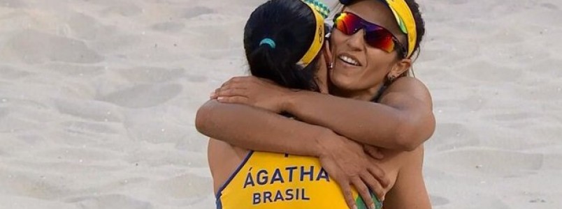 Agatha e Barbara Seixas vencem no tie-break em estreia no vôlei de praia 