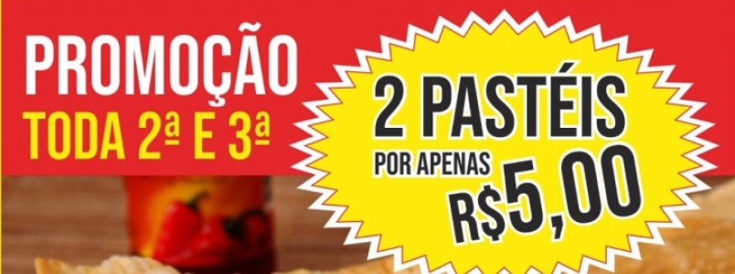 Cia do Pastel: 2 pasteis apenas R$5,00