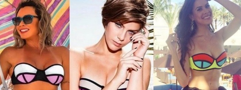 Biquíni das famosas: celebridades ditam moda praia para o verão